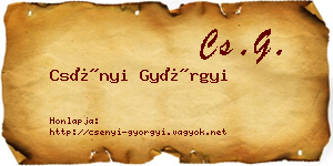 Csényi Györgyi névjegykártya