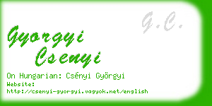 gyorgyi csenyi business card